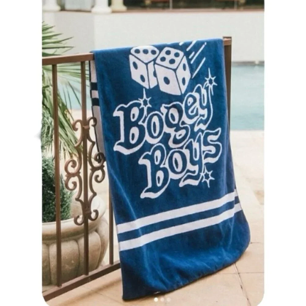 Bogey Boys Macklemore Vegas Pool Towel Blue Dice Beach Golf Hypebeast 58x30